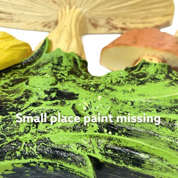 1970's Plastic MUSHROOM Toad Stools Frog 3D WALL ART Dart Ind. 15 x 11 - Picture 4 of 4